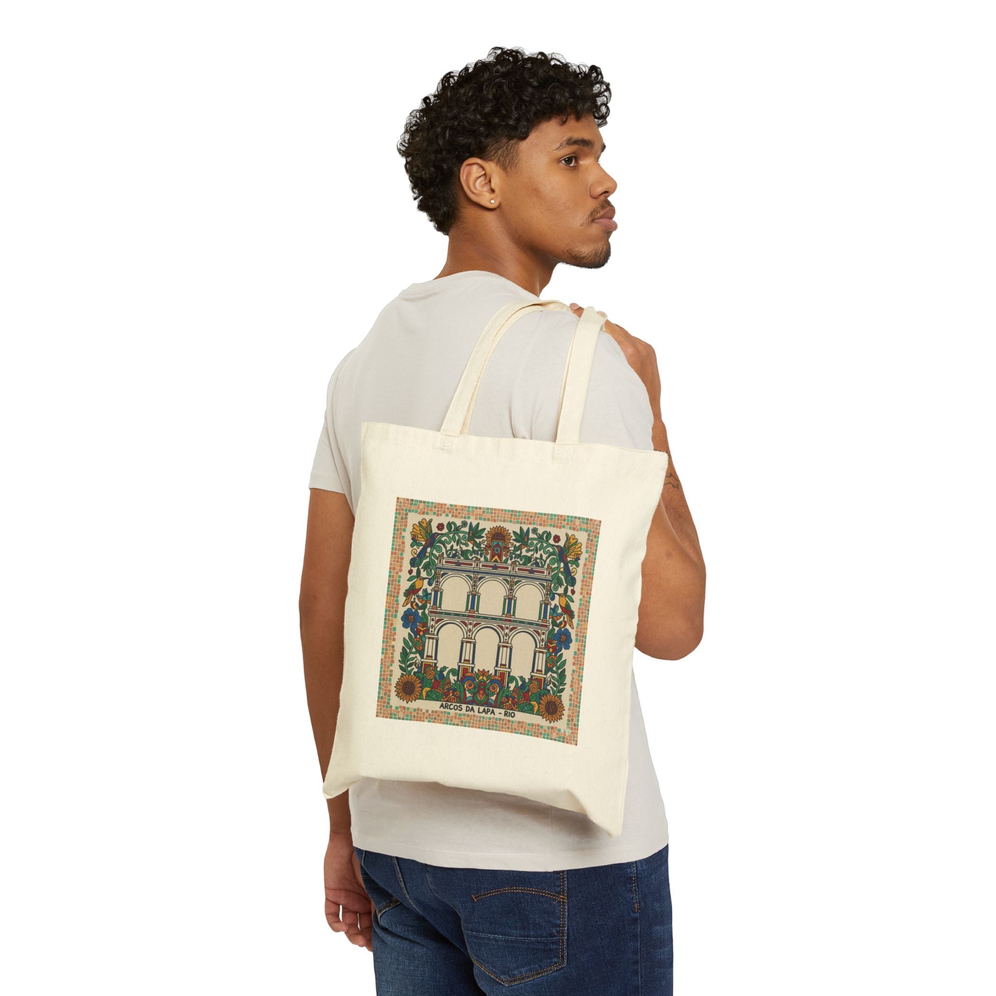 Lapa Floral Arch Cotton Tote Bag