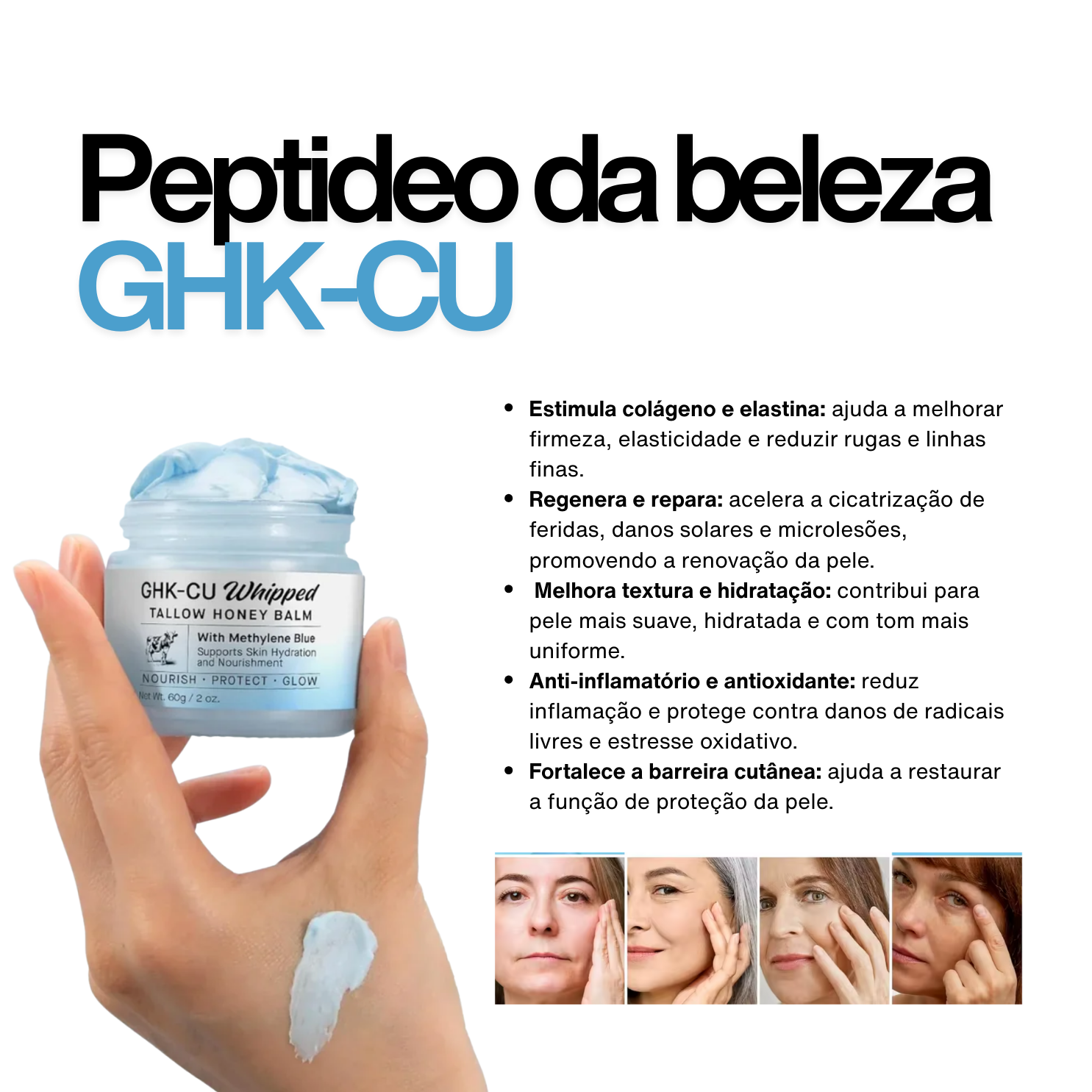 Creme com Peptídeo GHK-CU Copper